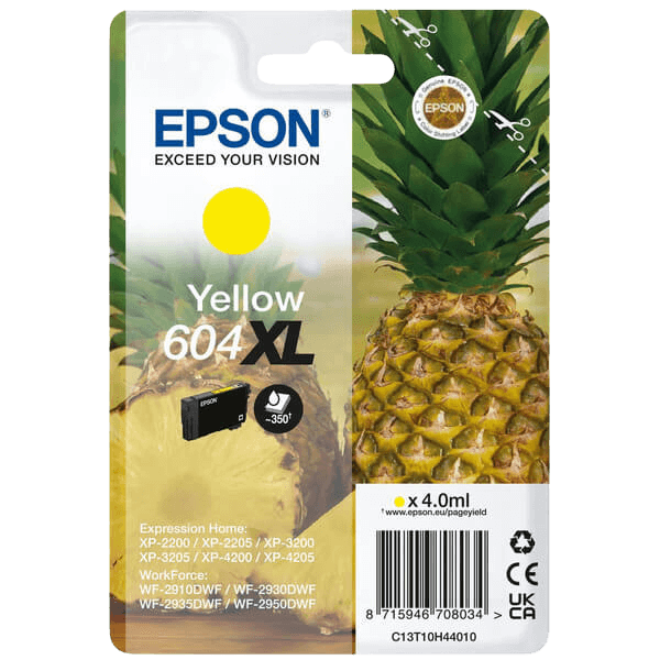 Epson 604XL gul original blækpatron 4 ml. (C13T10H44010)