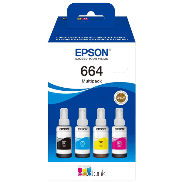 Epson 664 CMYK original multipack 4 x 70 ml. (C13T664640)