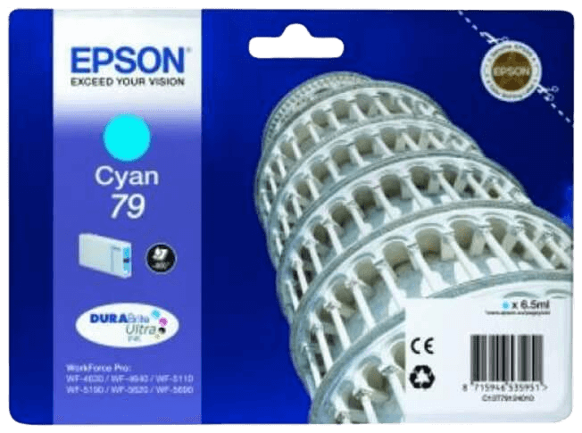 Epson 79 cyan original blækpatron 6,5 ml. (C13T79124010)