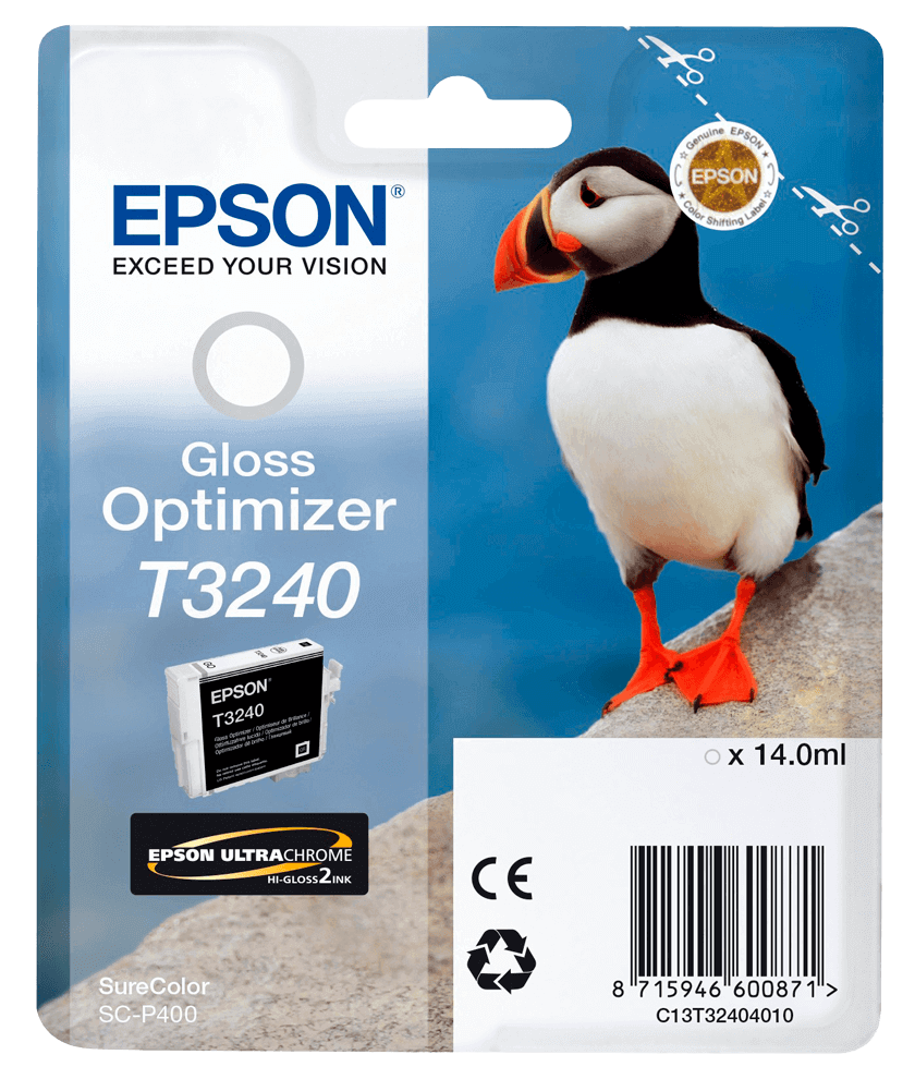 Epson T3240 Gloss Optimizer original blækpatron 14 ml. (C13T32404010)