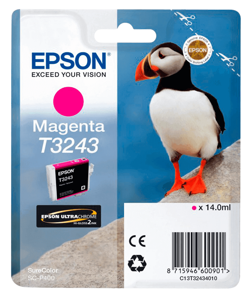 Epson T3243 magenta original blækpatron 14 ml. (C13T32434010)