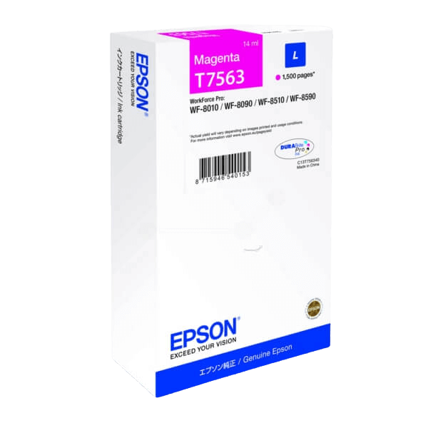Epson T7563 magenta original blækpatron 14 ml. (C13T756340)