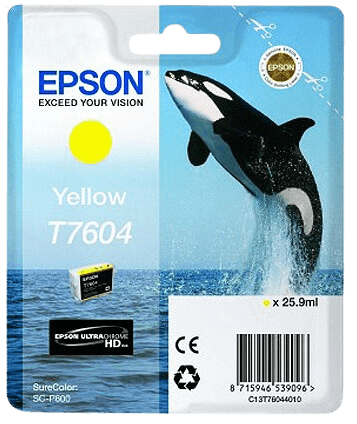 Epson T7604 gul original blækpatron 25,9 ml. (C13T76044010)