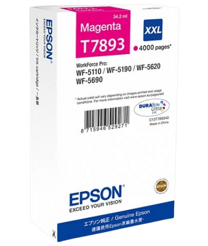 Epson T7893 XXL magenta original blækpatron 34,2 ml. (C13T789340)