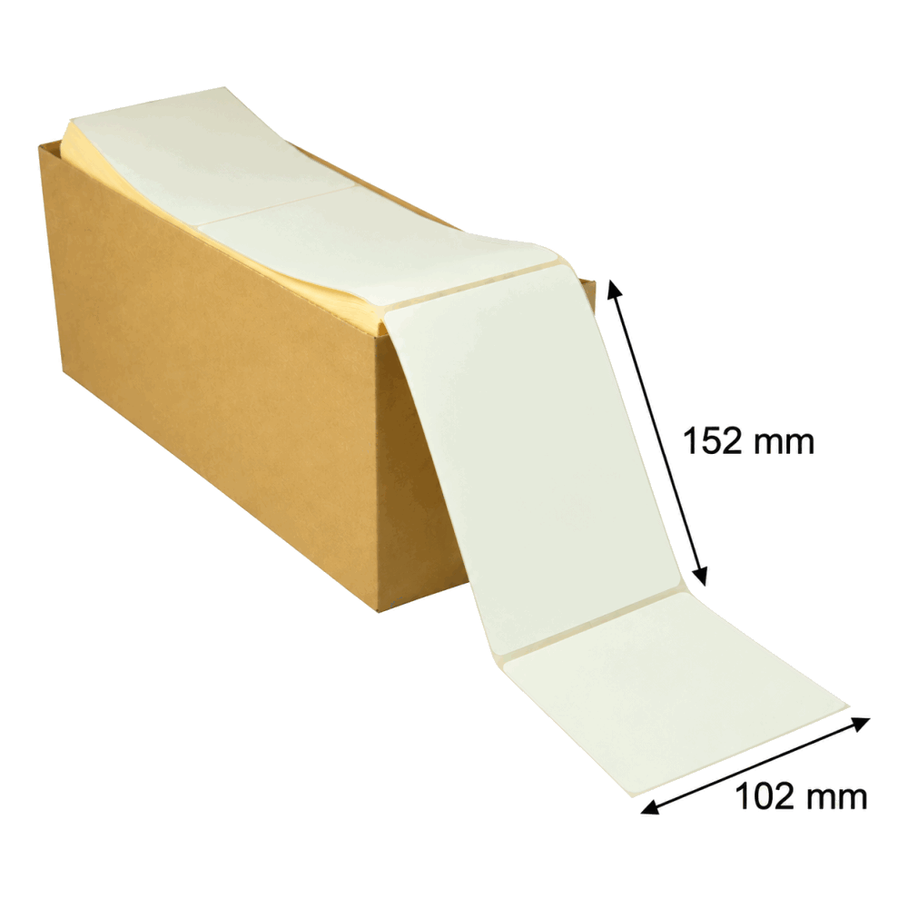 Fragtlabels til GLS og DAO 102 x 152 mm 2000 stk. - Z-foldet i kasse
