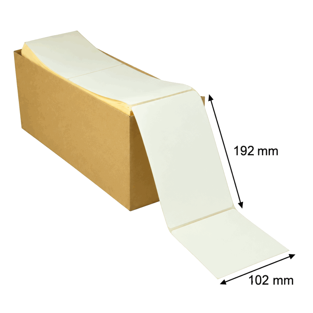 Fragtlabels til PostNord 102 x 192 mm 2000 stk. - Z-foldet i kasse