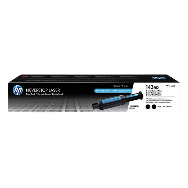 HP 143AD twin pack sort original toner 5000 sider (W1143AD)