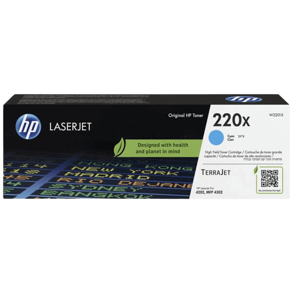 HP 220X XL cyan original toner 5500 sider (W2201X)