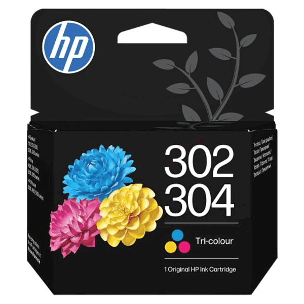 HP 302/304 3 farver i én original blækpatron 100 sider (B7RT6AE)