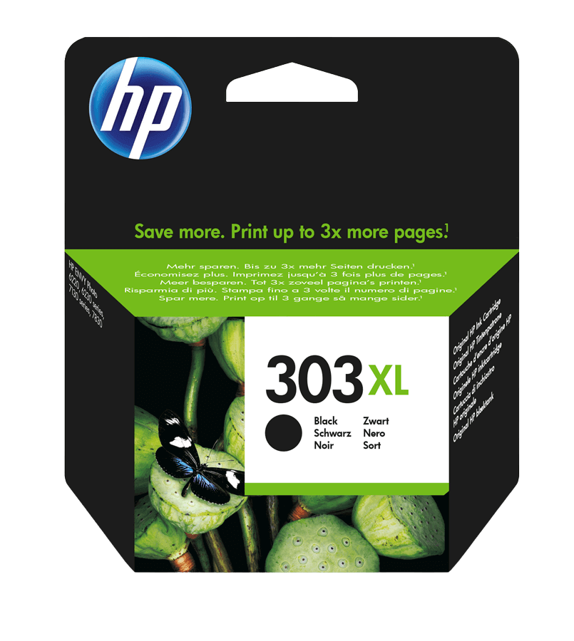 HP 303XL sort original blækpatron 12 ml. (T6N04AE)