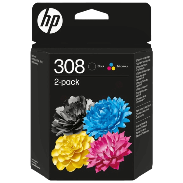 HP 308 CMYK original blækpatron 120 sider (6L6S6UE)