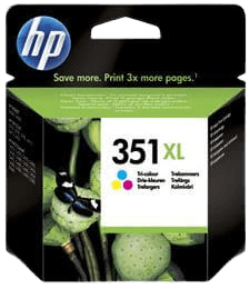 HP 351 XL 3 farver i én original blækpatron 14 ml. (CB338EE)