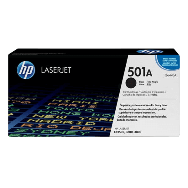 HP 501A sort original toner 6000 sider (Q6470A)