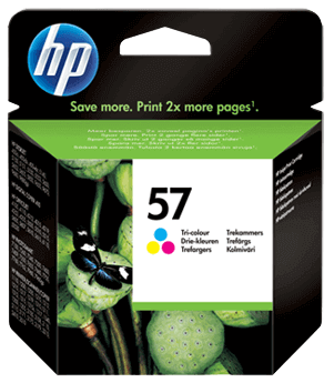 HP 57 XL 3 farver i én original blækpatron 17 ml. (C6657AE)