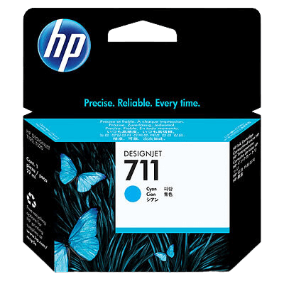 HP 711 cyan original blækpatron 29 ml. (CZ130A)