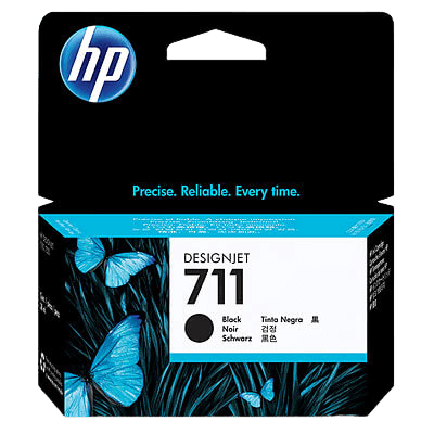 HP 711 sort original blækpatron 38 ml. (CZ129A)