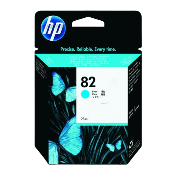 HP 82 cyan original blækpatron 28 ml. (CH566A)