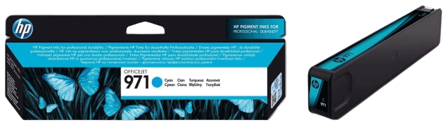 HP 971 cyan original blækpatron 2500 sider (CN622AE)