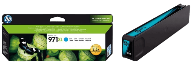 HP 971 XL cyan original blækpatron 6600 sider (CN626AE)