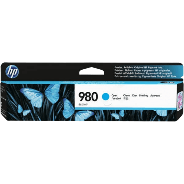 HP 980 cyan original blækpatron 6600 sider (D8J07A)