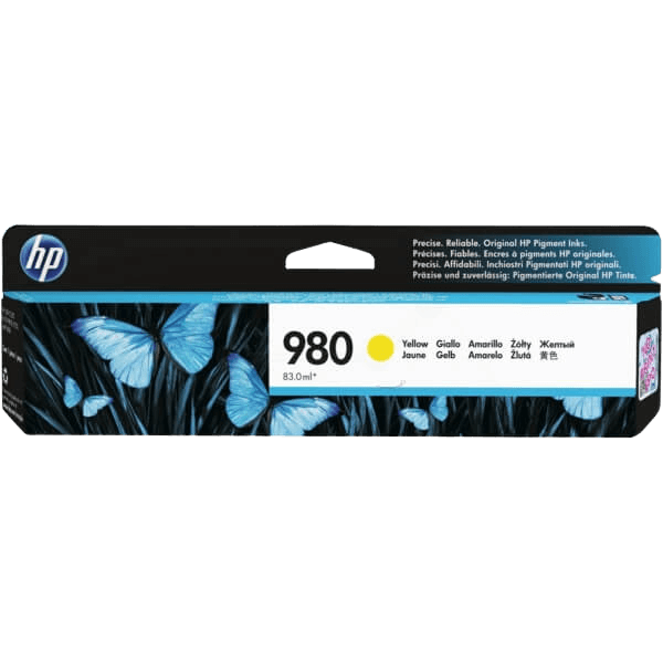 HP 980 gul original blækpatron 6600 sider (D8J09A)