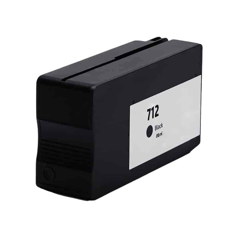 HP 712XL sort kompatibel blækpatron 80 ml. (3ED71A)