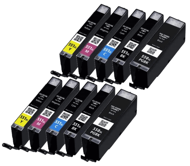 Canon PGI-550XL 10 stk. rabatpakke blækpatron 146 ml. - kompatibel