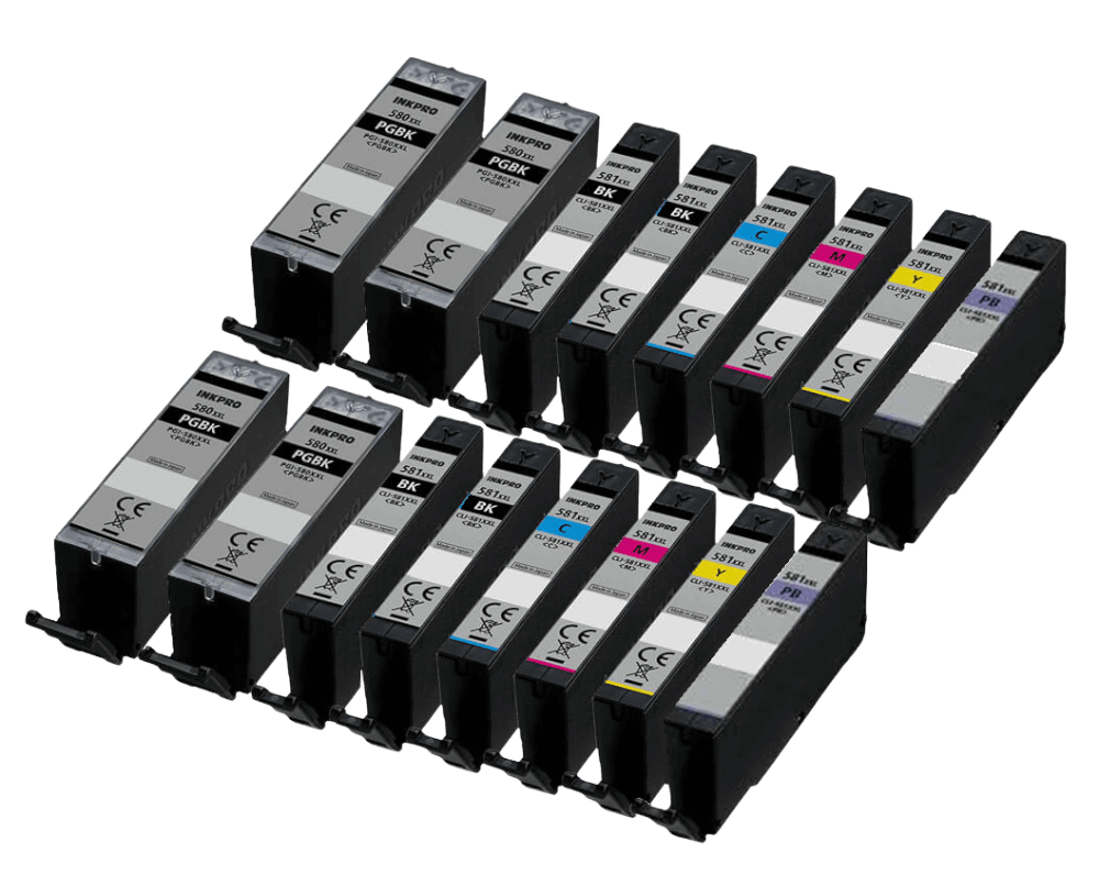 Canon PGI-580 XXL 16 stk. rabatpakke blækpatron 248 ml. - kompatibel