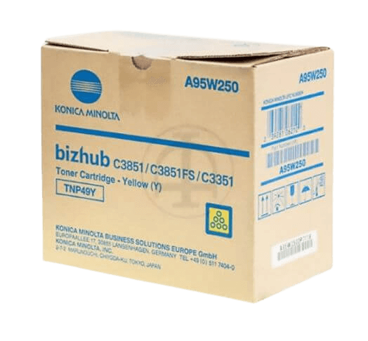 Konica Minolta TNP-49 gul original toner 12000 sider (A95W250)