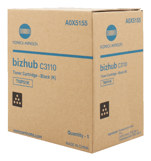 Konica Minolta TNP-51 K sort original toner 5000 sider (A0X5155)