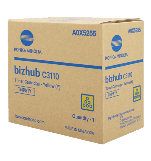 Konica Minolta TNP-51 Y gul original toner 5000 sider (A0X5255)