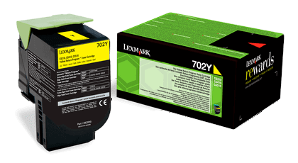 Lexmark 702Y gul original toner 1000 sider (70C20Y0)