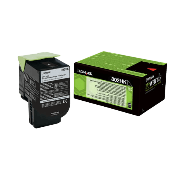 Lexmark 802HK XXL sort original toner 4000 sider (80C2HK0)