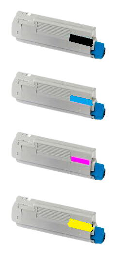 OKI 44318608 4 stk. rabatpakke toner 46000 sider - kompatibel