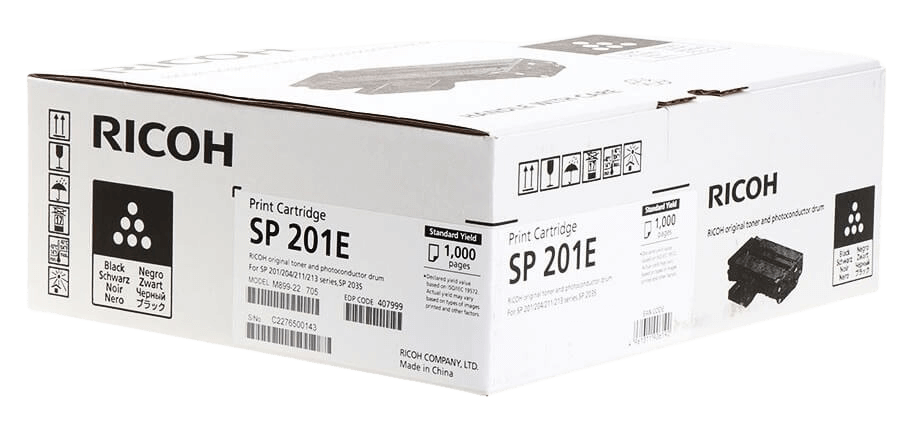 Ricoh 407999 sort original toner 1000 sider (TYPESP201)